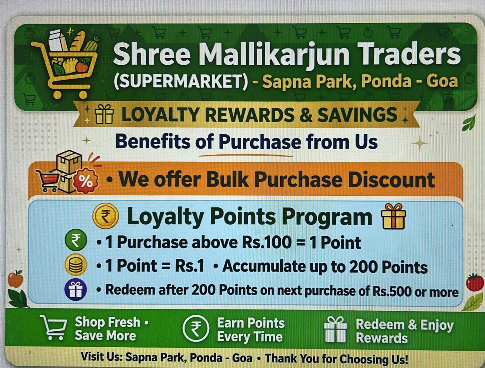 SHREE MALLIKARJUN TRADERS (SUPERMARKET) PONDA GOA